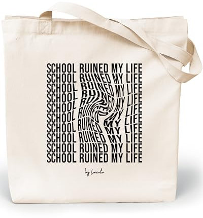 Loxato Tote Bag Femme - Sac Cabas Femme Original - Tote Bag Coton 100% Grand 35 x 42 x 8 cm - Sac Fourre Tout en Toile