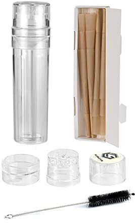 Portable Herb Spice Grinder, All-in-One Cone Rolling Machine, Loader for 12 Pre-Roll Cones