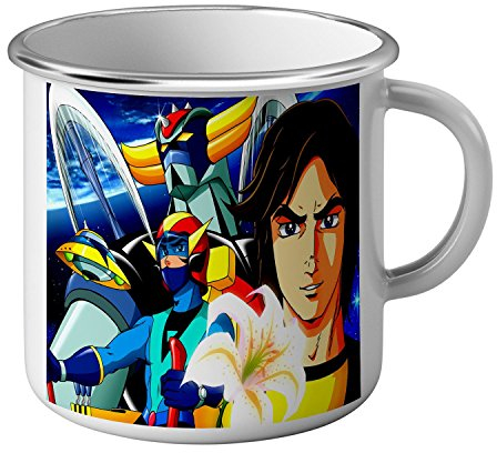 French Unicorn Mug Emaillé Metal Goldorak Grendizer Mecha UFO Robot Dessin Animé Vintage
