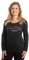 ROADSIGN australia Damen Langarmshirt mit Aufdruck & Rundhalsausschnitt - aus 100% Baumwolle Schwarz | M