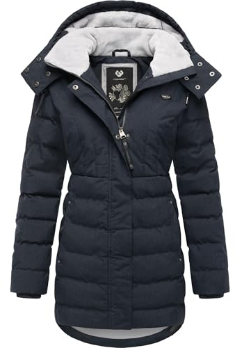 Ragwear Damen wasserdichter Wintermantel Steppmantel mit Kapuze Ashanta XS-6XL
