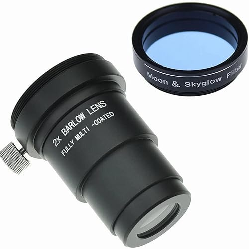 SOLOMARK 1.25 Mondfilter T2X Barlow Kit für Teleskop Okulare, Mondfilter hilft, den Mond klarer zu sehen.