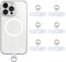 TIESOME Teléfono Móvil Almohadillas de cordón, 6Pcs Universal Phone Tether Tab Phone Strap Connector with Metal Ring for Cellphones Safety Drop Protection (Transparent)