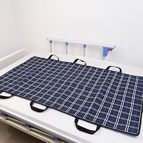 Positionierungsbettunterlage mit Griffen Inkontinenz-Matratzenschutz, wiederverwendbare und waschbare Krankenhausbettmatte, für übergewichtige Menschen, ältere Menschen, zum Drehen, Heben und Umlagern