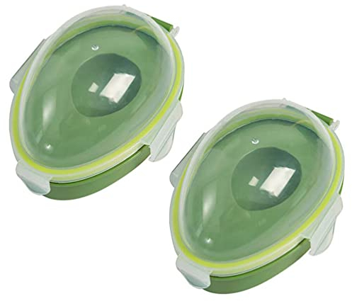 DOITOOL 2 recipientes reutilizables para aguacate, organizador individual de aguacate, para refrigerador, refrigerador, refrigerador, para mantener el aguacate fresco