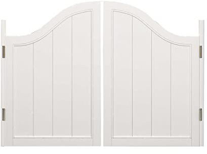 SRHIMEOS Porte a Battente Bianche 120x120cm, Porte da caffè in Legno, Partizione per Bar Cucina Terrazza, Porte Interne Legno, Cancello di Recinzione Giardino
