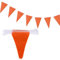 QUARKZMAN 50 Füße Orange Wimpel Banner Fahnen Schnur Dreieck Hängende Dreieck Wimpel Fahnen für Festtag Hochzeit Geburtstag Party Dekorationen