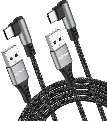 HOTNOW Right angle USB C Cable 2M 2pack, 3A 100cm USB to USB C charger cable for iPhone 16 15,Galaxy S24,Pixel 7