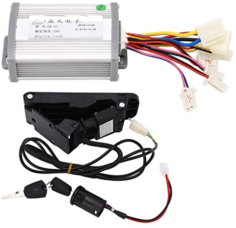 KELFEEAO 24V 1000W Controller-Kit, Elektrisches Dreirad-Bürsten-Controller-Pedal-Gas-Kit, Elektrofahrrad-Umrüstsatz