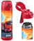 Jarlson® MALI Botella de agua para niños, térmica, de acero inoxidable, sin BPA, a prueba de fugas, botella para niños con tapa, botella para escuela, guardería (bomberos rojo, 500 ml)