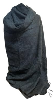 Handgewebter Schal aus Yakwolle, luxuriöse Wärme aus dem Himalaya, gemütlicher und authentischer Wickeltuch, mehrfarbig, elegant und weich, mit Fransen, perfekt für Winter und Reisen, schwarzer Schal,