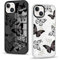 Pnakqil [2 packs Phone Case for iPhone 13 / iPhone 14 6,1'', Clear Transparent Silicone Cover with Butterfly Pattern Aesthetics Design, Shockproof Protective Bumper Case Cute Design Girls, Colorful