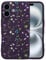 RALEAVO Flower Case for iPhone 16, Liquid Silicone Shockproof Protection Case Cover for Girls Women with Aesthetic Cute Floral Patterns Soft Slim Phone Case for iPhone 16 6.1-Purple