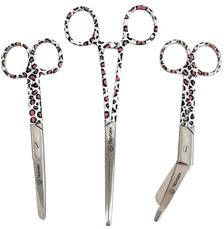 Set de ciseaux d'infirmière Panthère Rose - Ciseaux à bandages - Accessoires infirmiers - Ciseaux de premiers secours - Ciseaux médicaux - Kocher - Cadeau pour infirmière
