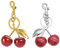 Luckwaii Kirsche Handtaschen Anhänger Taschenanhänger Damen, 2 Stück Schlüsselanhänger Kirschen Anhänger Cute Keychain, Cherry Charm für Handtaschen Taschenschmuck Tasche Schlüsselanhänger