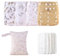 Stoffwindeln Set, Baby wiederverwendbares Taschenwindelwindel, Premium-Schutz Baby Windel, mit 4 Einsätzen und 1 Beutel, einstellbar, absorbierende und atmungsaktive Liner Polyester für Babys
