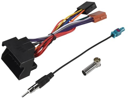 Geofray Car Stereo Audio ISO Power Wiring Harness Cable for 207 307 407 for C2 C5 Radio Antenna Wire Adapter