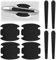Car Door Handle Scratch Protectors, 8 Pcs Carbon Fiber Car Door Handle Cover Anti Scratch Stickers, Black Sticker Protector Anti-Scratches Door Side Handle Paint Guard (Black)