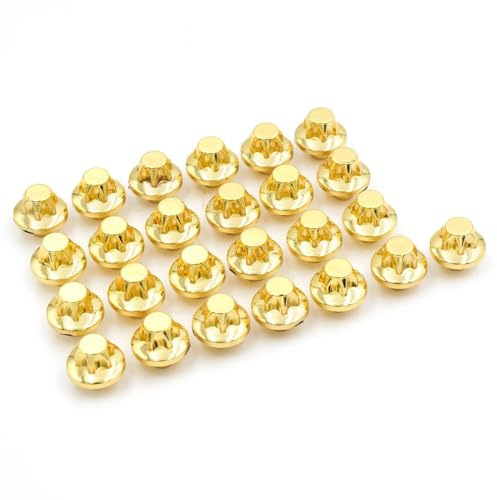 Schrauben Clips Teil 25PCS Universal Rad Muttern Schrauben Für 14mm Auto Felge Nieten Lip Ersatz Dekoration Bolzen Abdeckung Externe Zubehör(Gold)