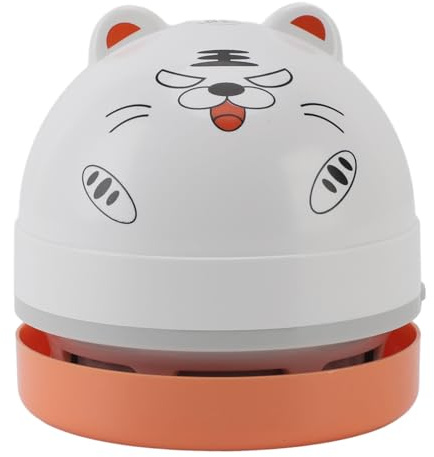 Aumotop Bordsdammsugare Högsug Mini Bordsdammsugare för Rengöring Av Damm och Smulor Batteridriven för hem- och Kontorsbruk (Tiger)