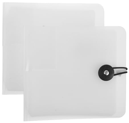 Artibetter 2 Stück Pack CD Ordner Transparent mit 12 Fächern Robuste Pp Vliesstoff Hülle Sicherer Schnallenverschluss CD DVD Aufbewahrung für Musik Spiele und Daten