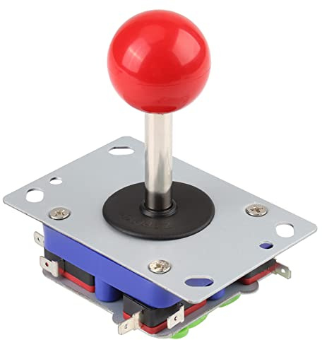 Phefop Spiel Joystick Im Wettbewerbsstil, 2/4/8 Wege Ball Spiel Joystick mit Langem Griff für DIY Gaming Schrank und Kampfstock