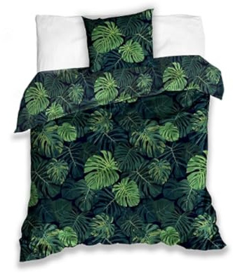 Carbotex Bettwäsche Pflanzen Blätter Monstera Bettwäsche 140 x 200 cm
