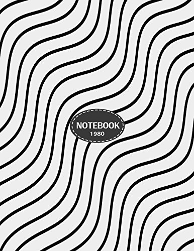 Notebook 1980: White cover and Lined pages, Extra large (8.5 x 11) inches, 110 pages, White paper (White notebook, Band 1)