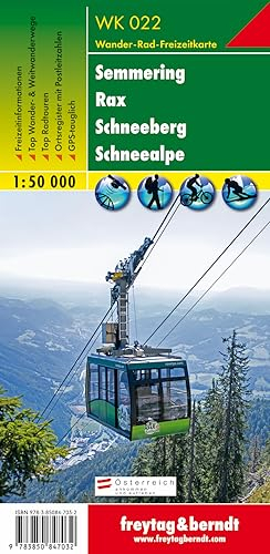 WK 022 Semmering - Rax - Schneeberg - Schneealpe, Wanderkarte 1:50.000