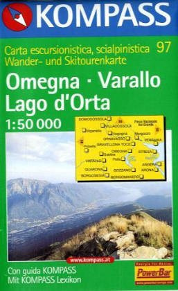 Omegna /Varallo /Lago d'Orta: Mit Kurzführer und alpinen Skirouten. Dt. /Ital. 1:50000 (KOMPASS Wanderkarte)