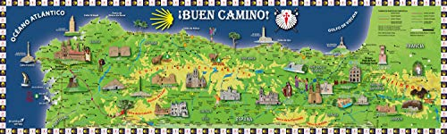 Erlebnisposter „Buen Camino“ Plano-Poster in blauer Papphülse