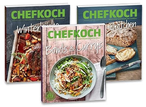 Chefkoch Bundle 1: limitiert auf 1000 Bundle aus 3 Büchern: Bowls & Currys, Brot & Brötchen, Winterküche