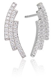 SIF Jakobs Damen-Ohrstecker 925 Sterlingsilber SJ-E1019-CZ