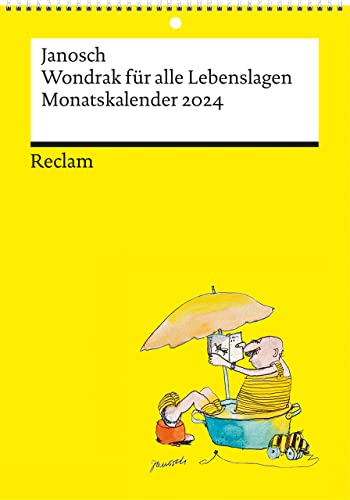 Wondrak für alle Lebenslagen (Monatskalender 2024) | Monatsplaner mit Spiralbindung zum Aufhängen| Kalendarium mit Platz für Notizen – Reclam