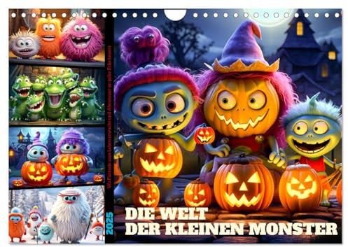 Die Welt der kleinen Monster (Wandkalender 2025 DIN A4 quer), CALVENDO Monatskalender