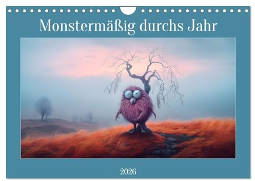 Monstermäßig durchs Jahr (Wandkalender 2026 DIN A4 quer), CALVENDO Monatskalender: Mit monstermäßig guten Bildern durchs Kalenderjahr (CALVENDO Kunst)
