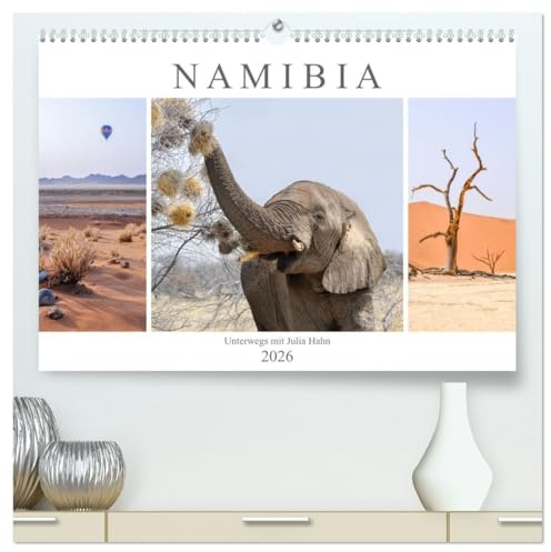 Namibia - unterwegs mit Julia Hahn (hochwertiger Premium Wandkalender 2026 DIN A2 quer), Kunstdruck in Hochglanz: Namibia ist ein Land voller ... Wildtiere zu entdecken gibt. (CALVENDO Natur)