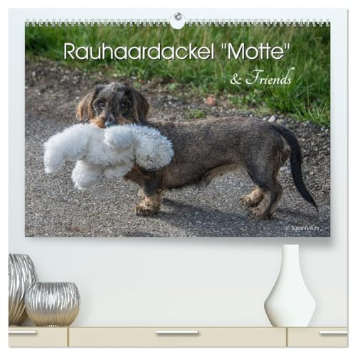 Rauhaardackel Motte & Friends (hochwertiger Premium Wandkalender 2026 DIN A2 quer), Kunstdruck in Hochglanz: Rauhaardackel Motte vom Süderholz und ihre Artgenossen (CALVENDO Tiere)