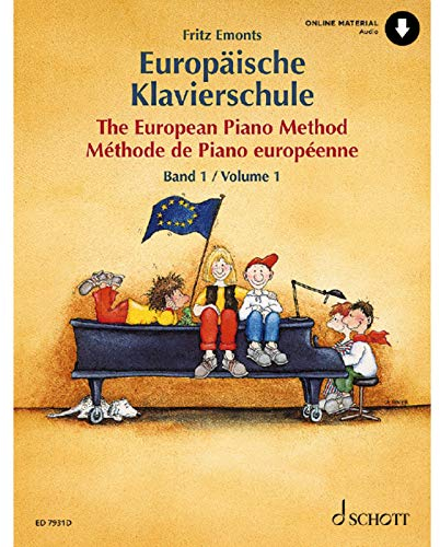 Europäische Klavierschule: Band 1. Klavier.: Klavier. Ausgabe mit Online-Audiodatei
