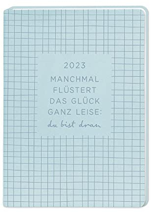Terminplaner Lederlook A6 Hellblau 2023: Terminplaner Lederlook A6