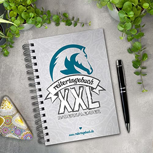 Reitertagebuch XXL Dauerkalender - Pferdeplaner - Reitkalender - DAS ORIGINAL -
