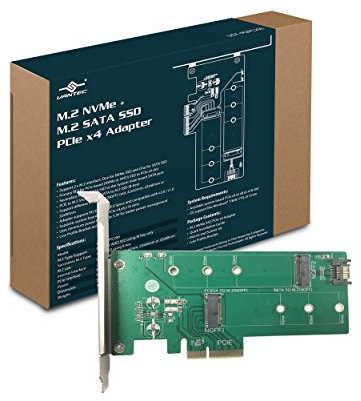 Vantec M.2 + Adaptador M.2 SSD SATA PCIe x4 (NVMe ugt-m2pc200)