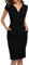 CEASIKERY Damen Business Retro Cocktail Bleistift Wear für die Arbeit Büro Freizeitkleid,Black,M