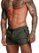 TMEOG Badehose für Herren Schnelltrocknend Badeshorts Kurz Herren Badehose Männer Schwimmhose Boxer Badepants Wassersport Kurze Hose Schwimmshorts mit Reissverschluss(ArmyGrün, XL)