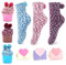 QKURT 3pcs Lustige Kuchen Socken, Cupcakes Design Mädchen Socken Weihnachtssocken mit Geschenkbox 3pcs Geschenkkarten zum Geburtstag