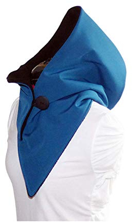 Kapuzenschal, Softshell, Fleece, wasserdicht, petrol-schwarz, Einheitsgröße