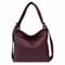 ITALYSHOP24.COM OBC Damen Tasche Rucksack 2 in 1 Umhängetasche Schultertasche Umhängetasche Daypack Leder Rucksacktasche Shopper Backpack Freizeitrucksack (Bordo (echtes Leder))