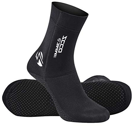 ZCCO Premium Neopren-Socken, 3 mm Wassersocken für Tauchen, Schnorcheln, Strand, Surfen, Schwimmen, Segeln (schwarz, L)