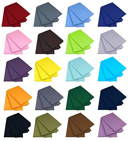 Klassische Bettlaken Betttuch Haustuch Laken 100% Baumwolle ohne Gummizug viele Farben und Größen (Blau, 160 x 200 cm)