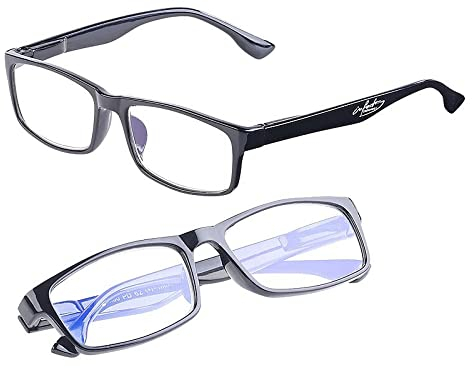 infactory Brille mit Blaufilter: 2er Pack Bildschirm-Brille mit Blaulicht-Filter, +3,5 Dioptrien (Computer Blaufilter, Bildschirmbrille Blaulichtfilter, Senior Handy)